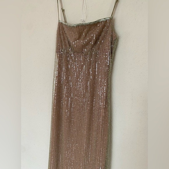 LIMITED EDITION House of CB 'Alondra' Cafe Au Lait Beaded Maxi Dress NWOT size S - Picture 9 of 16